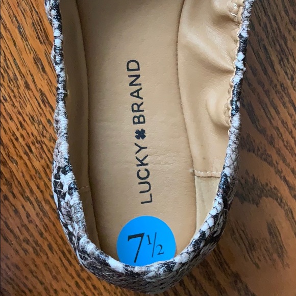 🍀LUCKY BRAND🍀 Women’s snakeskin Flats - Picture 5 of 6
